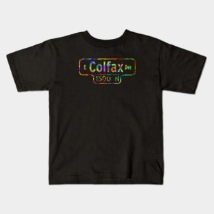 Colfax Street Sign Color Kids T-Shirt